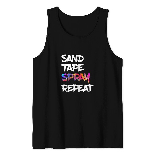 Auto Body Painter Sand Tape Spray Automotive Car Painter Tank Tops