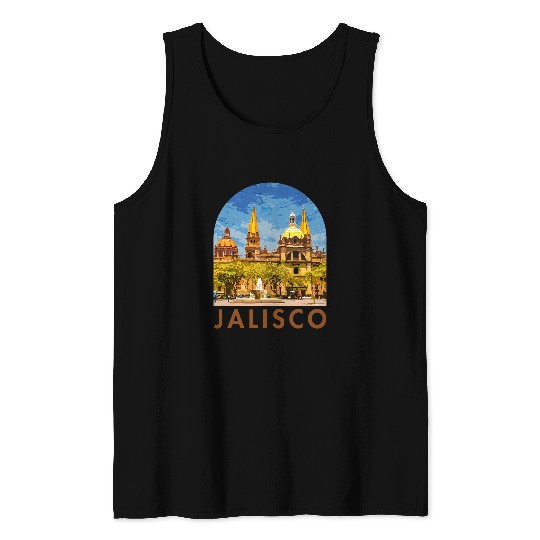 Jalisco Mexico Guadalajara Cathedral Traveling Trip Mexican Tank Tops
