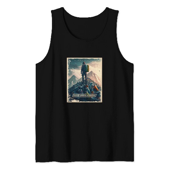 Climbing Climber Rock Climbing Post Apocalyptic Environmental pollution Climb Tank Tops