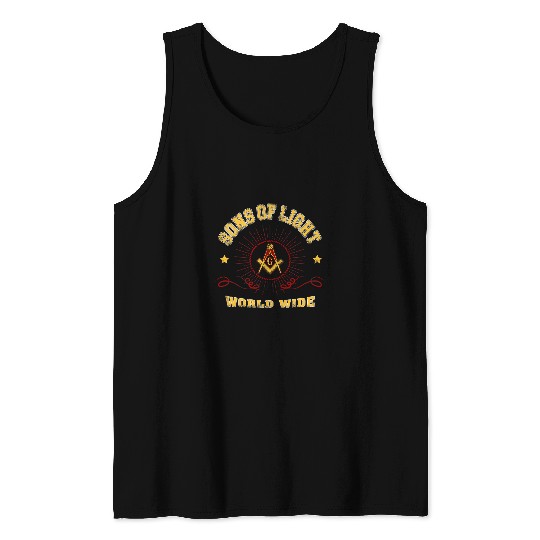 Freemason Sons Of Light Worldwide Brotherhood Square Compass Tank Tops
