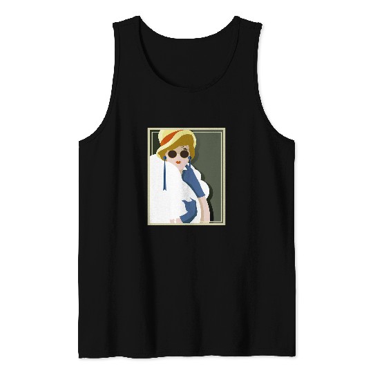 Art Deco Clothing Retro 1920s 1930s Elegant Woman Tank Tops