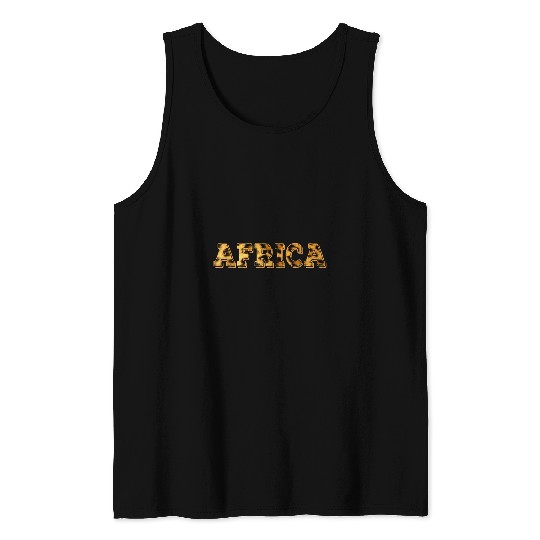 Africa Cheetah and Leopard Print Zoo Animal African Safari Tank Tops