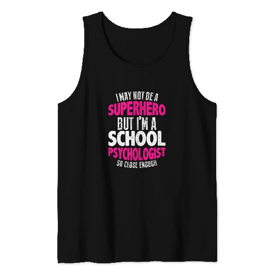 Back To School Psychologist Distressed vintages Apparel Tank Tops
