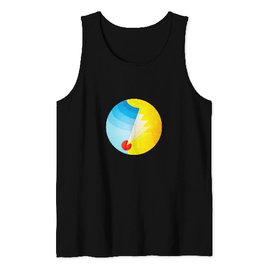 Abstract Circle Geometric Digital Illustration Tank Tops