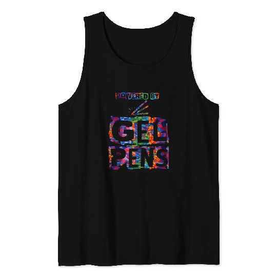 Reading Book Coloring Books For Adults Funny Powered By Gel Pens Reader Tank Tops
