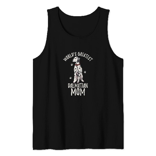 Funny Dalmatian vintages Worlds Greatest Dalmatian Mom Funny Dog Mama Lover 128 Dalmatian Lover Dalmatians Dog Tank Tops