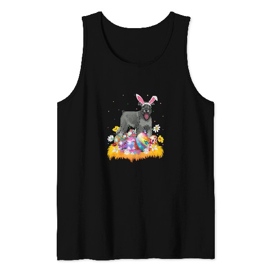 Funny Easter Egg Lover Schnoodle Dog Easter Sunday Tank Tops