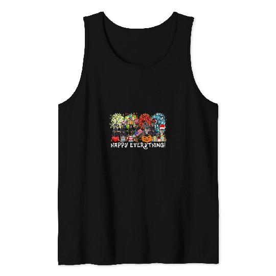 Dog Doberman Happy Everything Dobermann Dog Seasons All Year Tree Lover56 Tank Tops