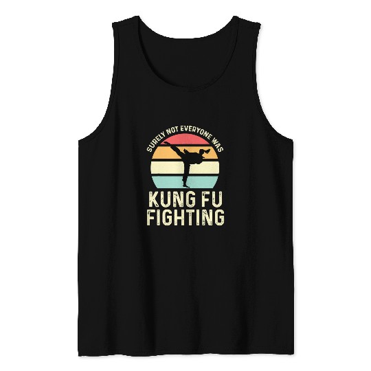 Kung Fu Fighting Karate Master Tank Tops