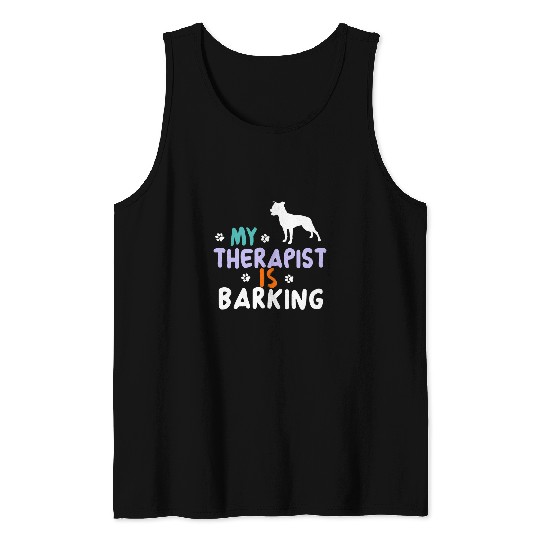 Dog Staffordshire Bull Terrier Funny Dog lover Birthday Gift Tank Tops