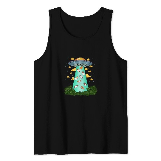 Funny Guinea Pig Women Ufo Alien Guinea Pig Gift Kids Tank Tops