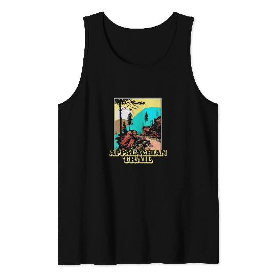 Hiking Hiker vintages Appalachian Trail Overlook Mountains Retro Hiking 3 Hike Tank Tops