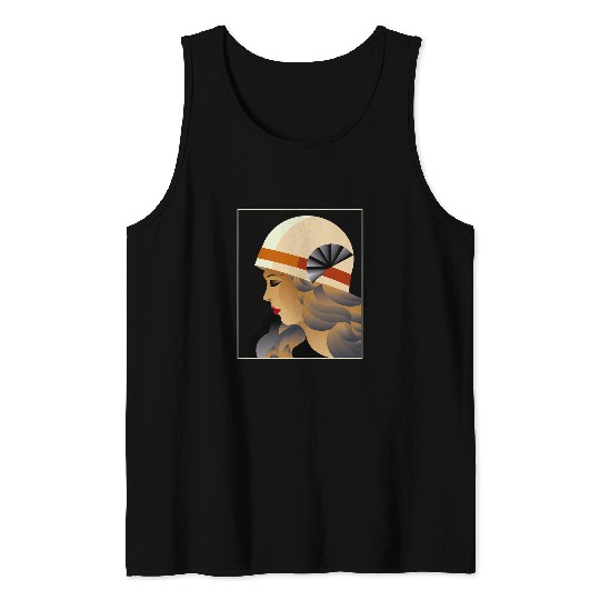 Art Deco Clothing Women Men 1920s 1930s Retro Woman Tank Tops