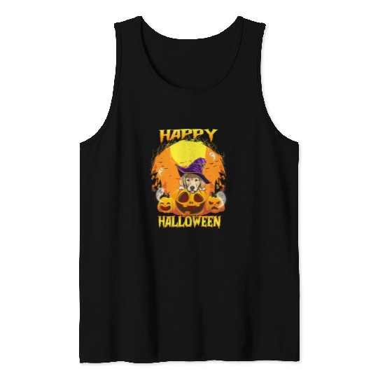 Labrador Lab Dog Funny Halloween Costume Witch Labrador Dog Lover 314 Tank Tops