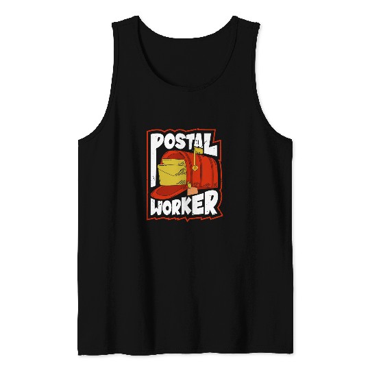 Postal Worker Delivery Service Post Office 3 Tank Tops
