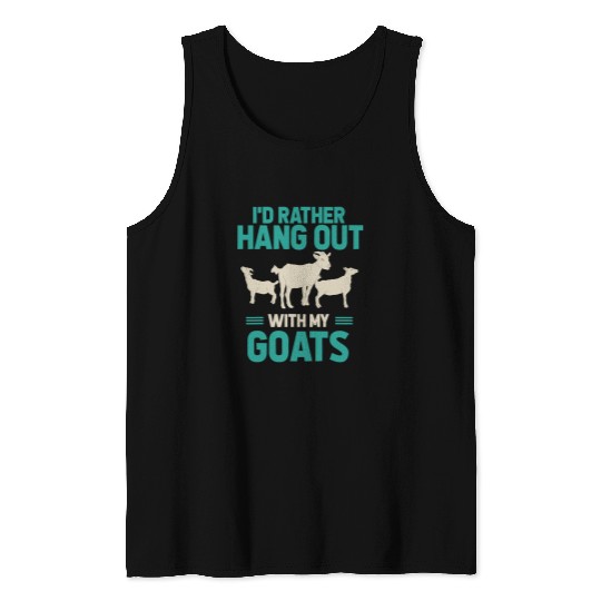 Funny Goats Farm Animal Lover Farmer Goats Lover Funny Goat Tank Tops