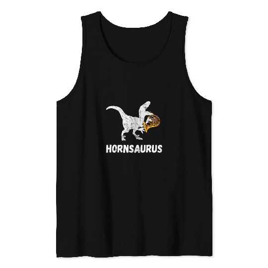 Dinosaur French Horn Brass Instrument French Horn Player Tank Tops