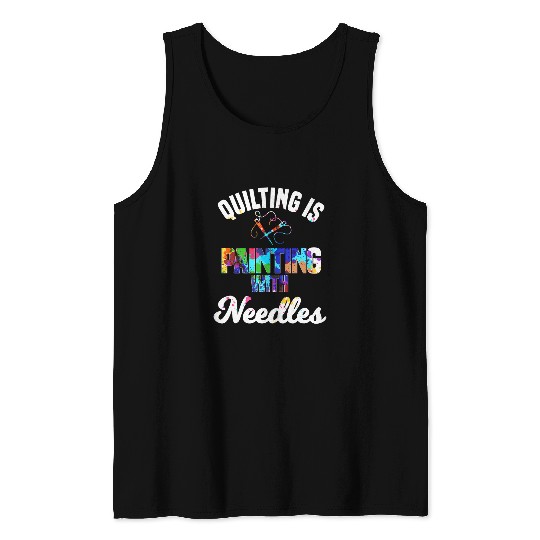 Sewing Machine Art Stitching Fabric Stitch Sewing Quilting 8 Tank Tops
