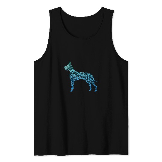 Dog Great Dane Bone For Great Dane Owners Big Dog Lovers Tank Tops