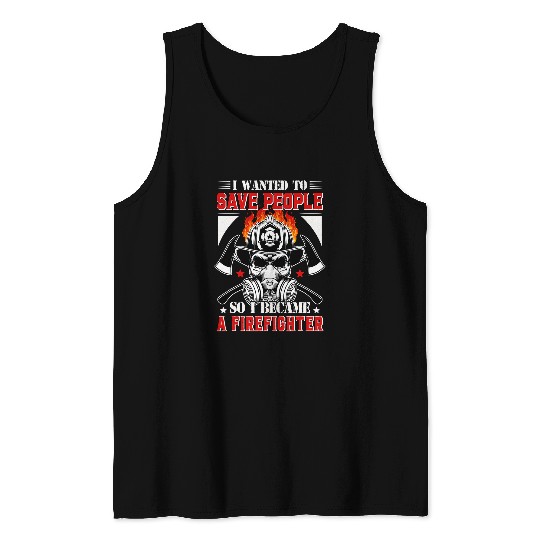 Fireman Firefighter Fireman Cool Graphics Firefighter Plus Size 283 Firemen Tank Tops