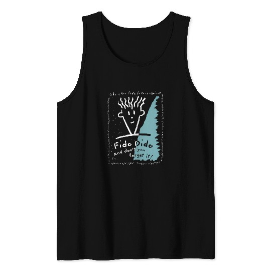 Fido Dido Text Frame Tank Tops
