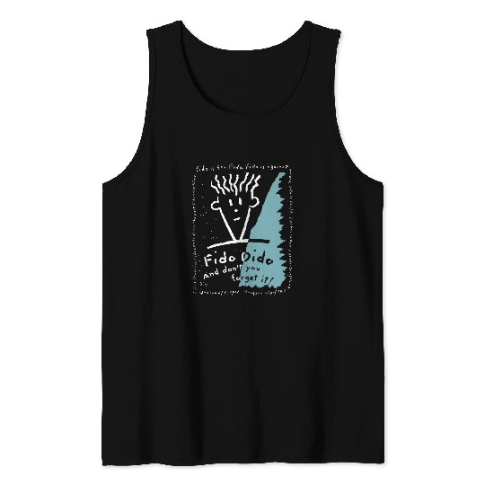 Fido Dido Text Frame Tank Tops