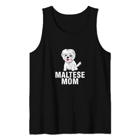 Dog Maltese Cool Maltese Mom For Women Girls Dog Groomer Dog Lover Owner 28 Tank Tops