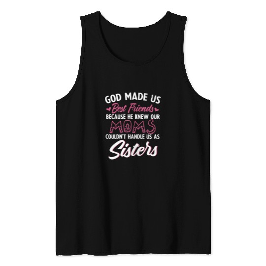 Christian Mother Grandma God Made Us bests Friends Besties Friendship Funny 78 Mom Grandmother Christ Tank Tops