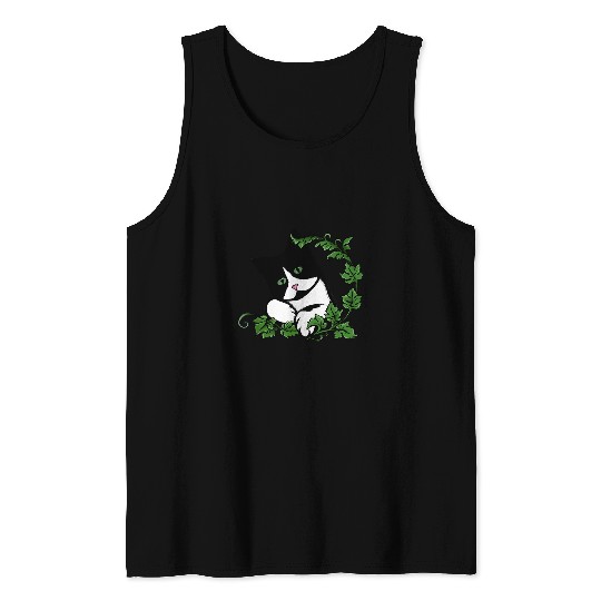Cute Tuxedo Cat Ivy Art beautiful Tank Tops