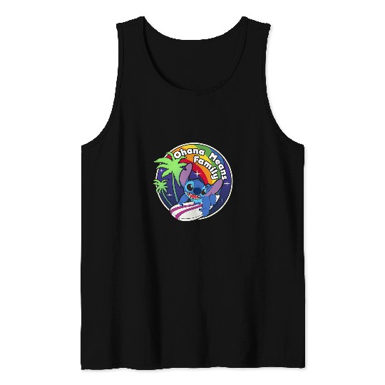 Surf Life Disney Lilo Stitch Rainbow Surf Stitch Ohana Means Family Tank Tops