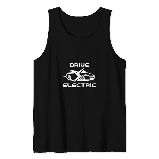 Electrical Drive Electric Car Driving Eco Friendly Zero Emissions Gift Electrician Tank Tops