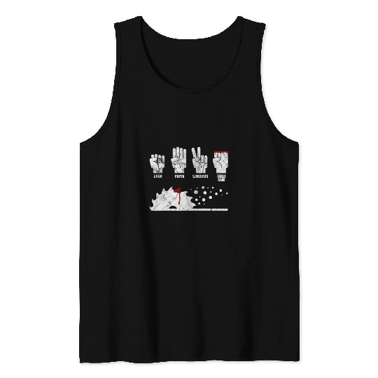 Rock Paper Scissors Table Saw Woodworking Carpenter 2 Tank Tops