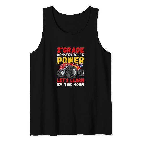Boy 2nd Grade Back To School Monster Truck Tank Tops