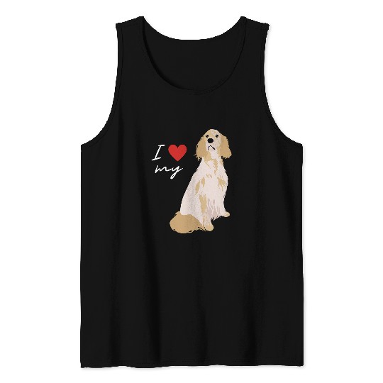 I Love My Lemon Belton English Setter Dog Lover Tank Tops