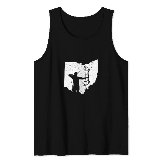 Archery bow sport vintages OHIO map art cool archeries gifts Tank Tops