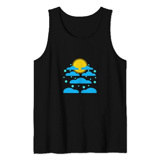 Cute Drawing Painting Artwork Creative Illustration Circle Tank Tops