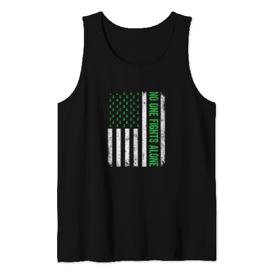 American Flag Nobody Fights Alone Mental Health Matter Xmas Tank Tops
