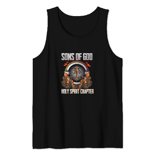 Christian bikerSons Of God Holy Spirit chapter Christ Tank Tops
