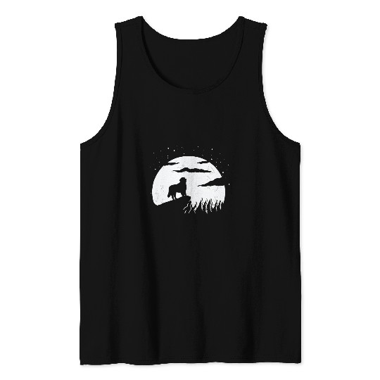 Bernese Mountain Dog and Moon Halloween 3 Tank Tops