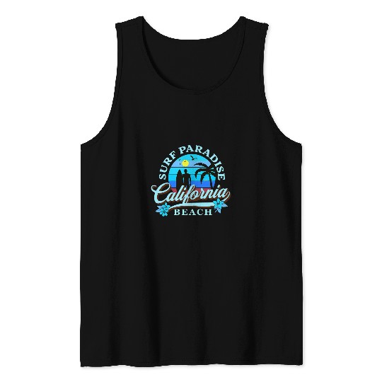 Surf Life Design Surf Paradise at californias Beach Tank Tops