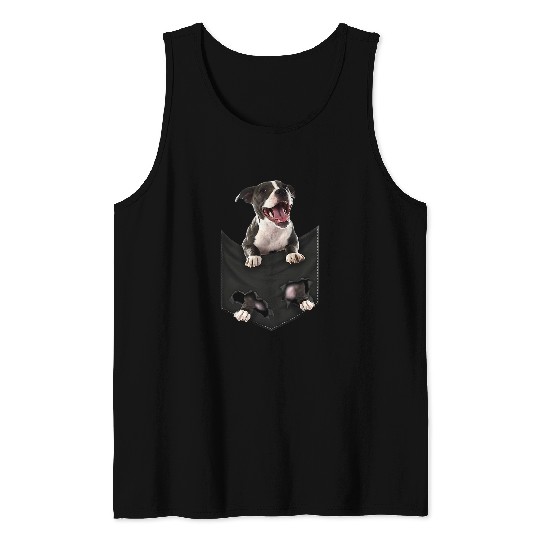 Dog Staffordshire bull terrier pocket cute Tank Tops
