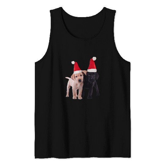 Funny Labrador Lab Dog Black Yellow Lab Puppies Santa Christmas Dog Labrador Tank Tops