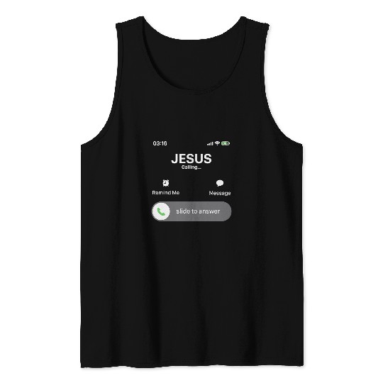 Christian Jesus Christian Jesus is calling Full of christmas spirit 89 Christ Tank Tops