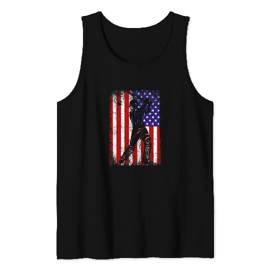 Cricket Fan American Flag Cricket Jersey Fan Player Coach Tank Tops