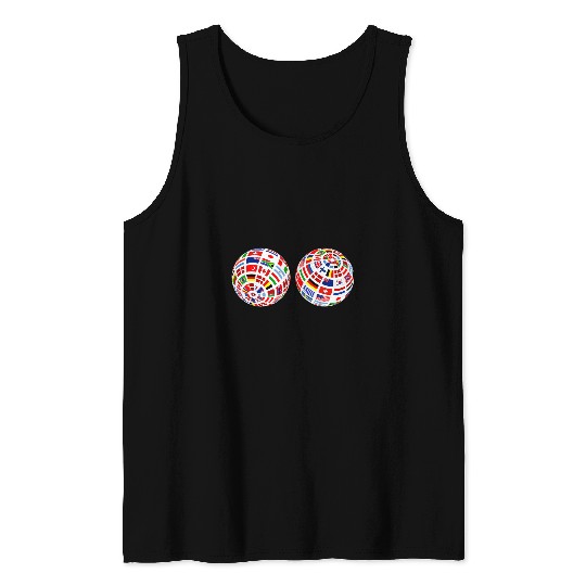 Flags of the Countries of the World Student World Flags Tank Tops
