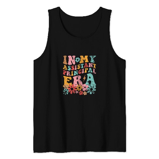 Groovy In My Assistant Principal Era Job Title School Worker 8 Tank Tops