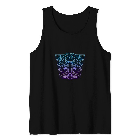 Aztec Eagle Tree of Life Symbol Colorful Native Wisdom Art Tank Tops