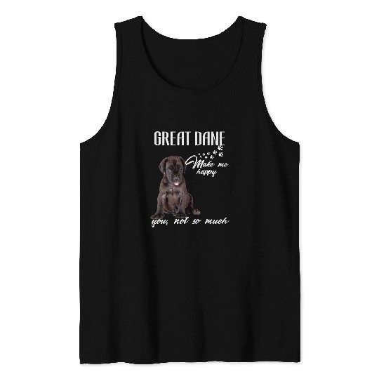 Dog Great Dane Make Me Happy You Not So Much Dog Lover Tank Tops