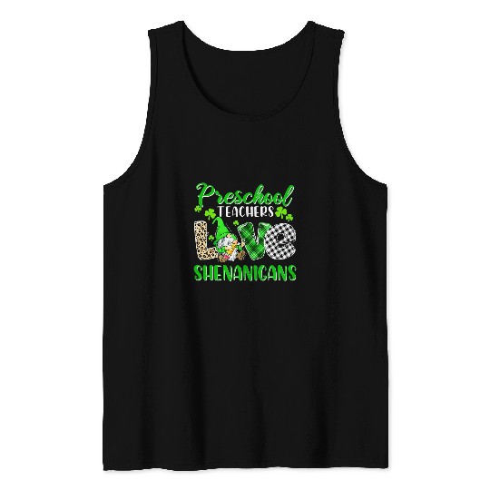 gnome preschool teachers love shenanigans st patricks day Tank Tops
