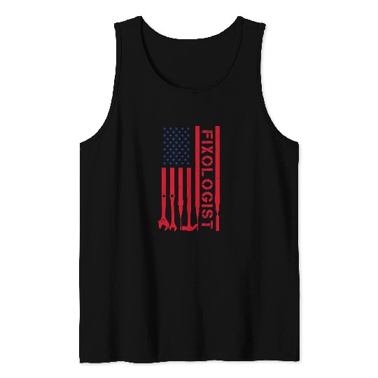 Fixologist Patriotic Repairman For A Humor Lover Handyman Tank Tops